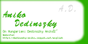 aniko dedinszky business card